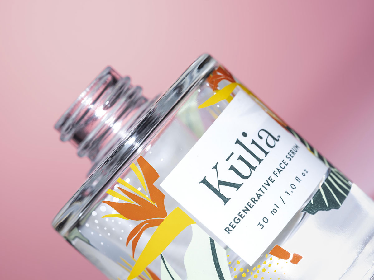 printing on skincare bottle