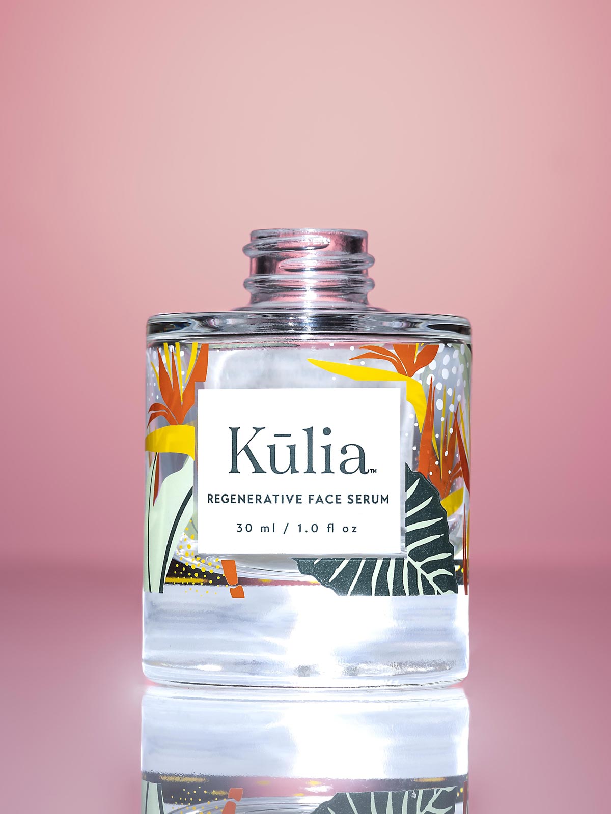 screen printed skincare bottle