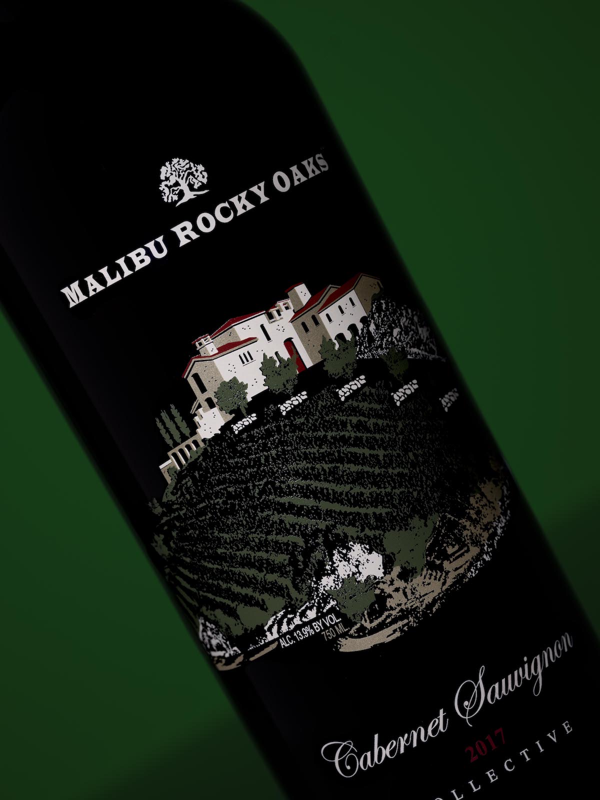 screen printed wine bottle