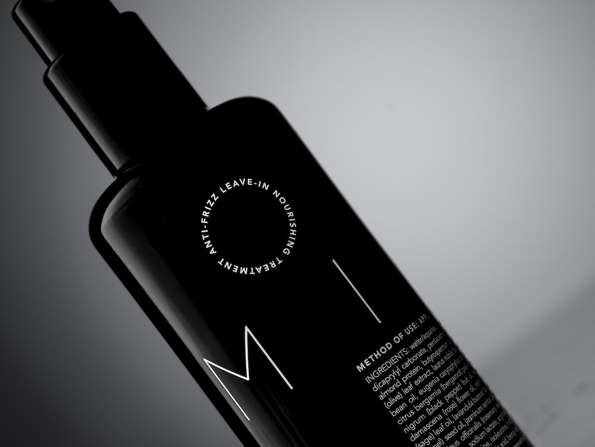 screen printed haircare bottles