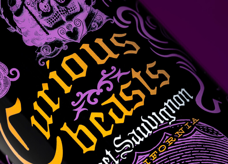 UV printed wine bottle