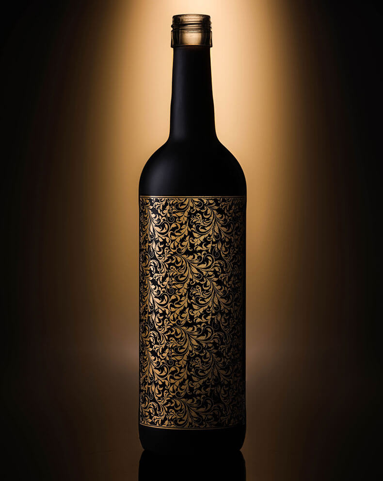 Color Coating on wine bottle